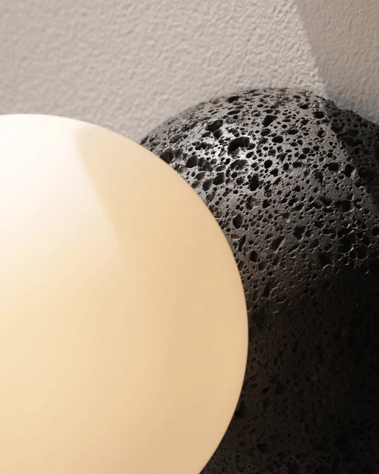 WOMO White & Black Glass Globe Wall Sconce-WM6103 - Image 15