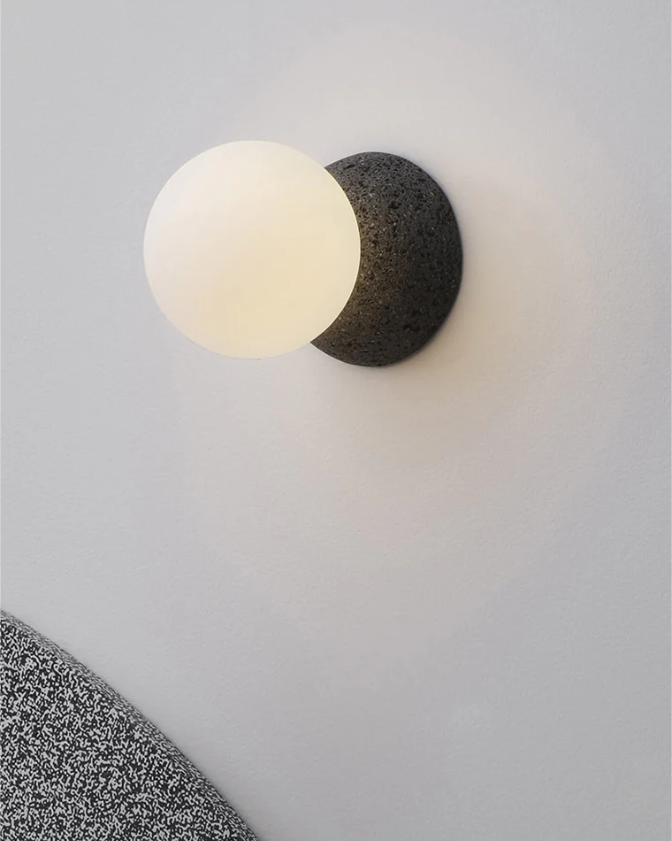 WOMO White & Black Glass Globe Wall Sconce-WM6103 - Image 16