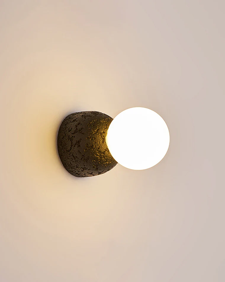 WOMO White & Black Glass Globe Wall Sconce-WM6103 - Image 19