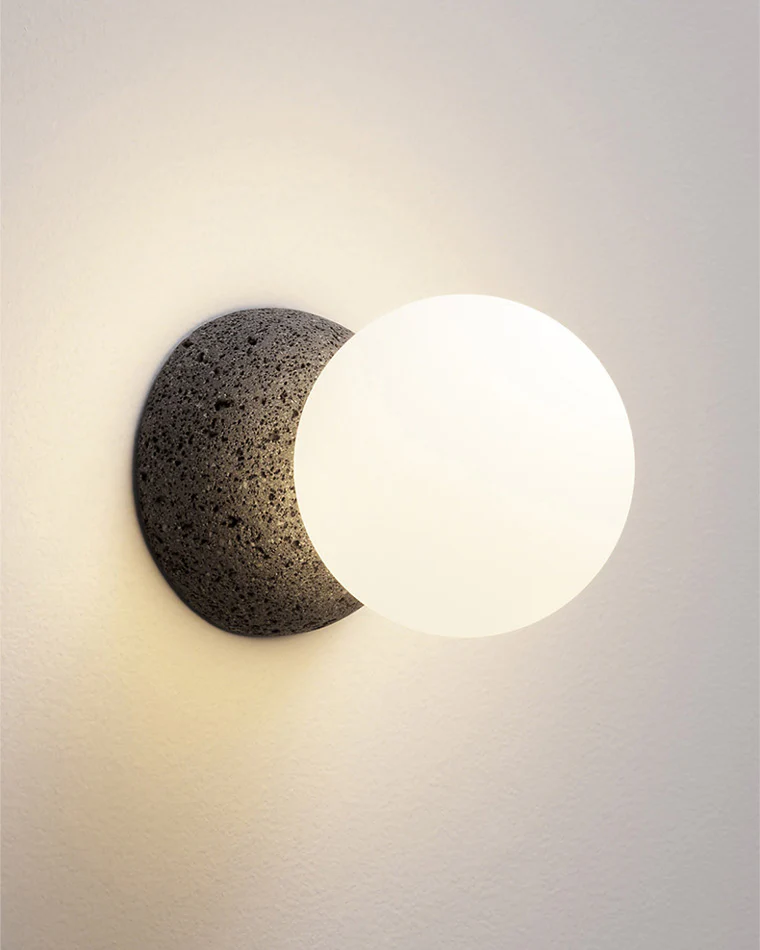 WOMO White & Black Glass Globe Wall Sconce-WM6103 - Image 21