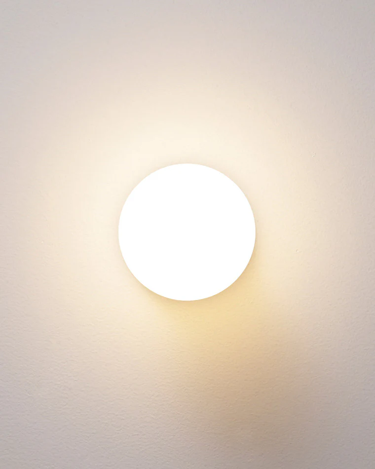 WOMO White & Black Glass Globe Wall Sconce-WM6103 - Image 23