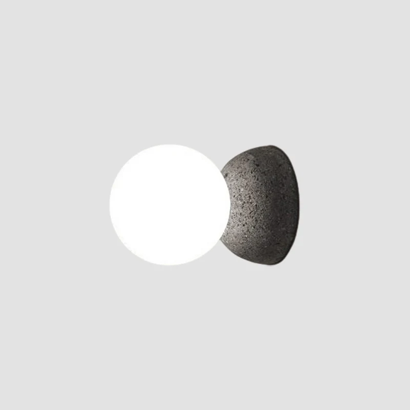 WOMO White & Black Glass Globe Wall Sconce-WM6103 - Image 26