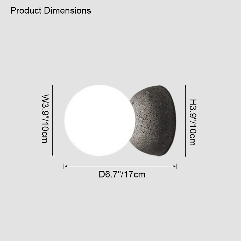 WOMO White & Black Glass Globe Wall Sconce-WM6103 - Image 27