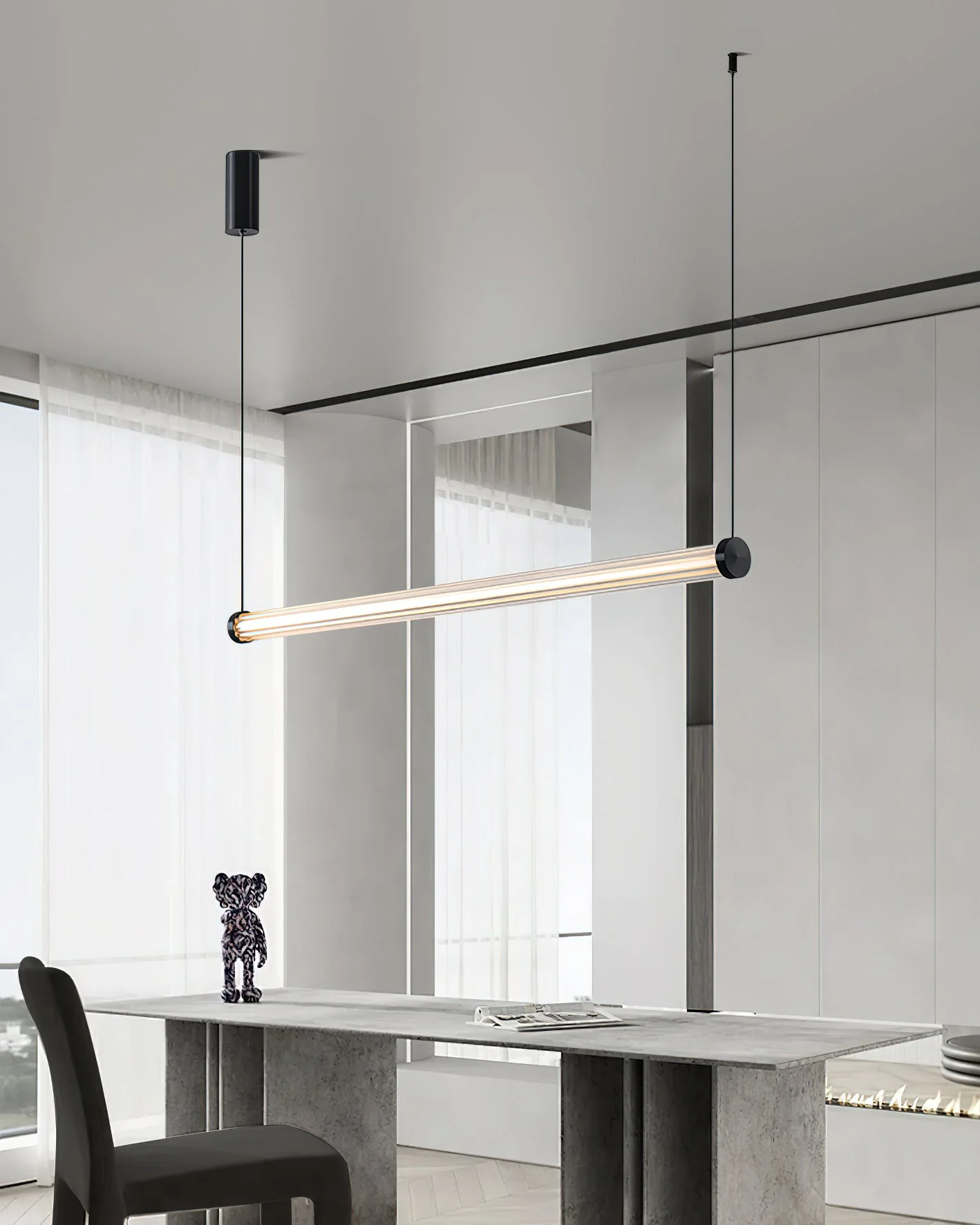 WOMO Glass Linear Pedant Light-WM2631 - Image 6