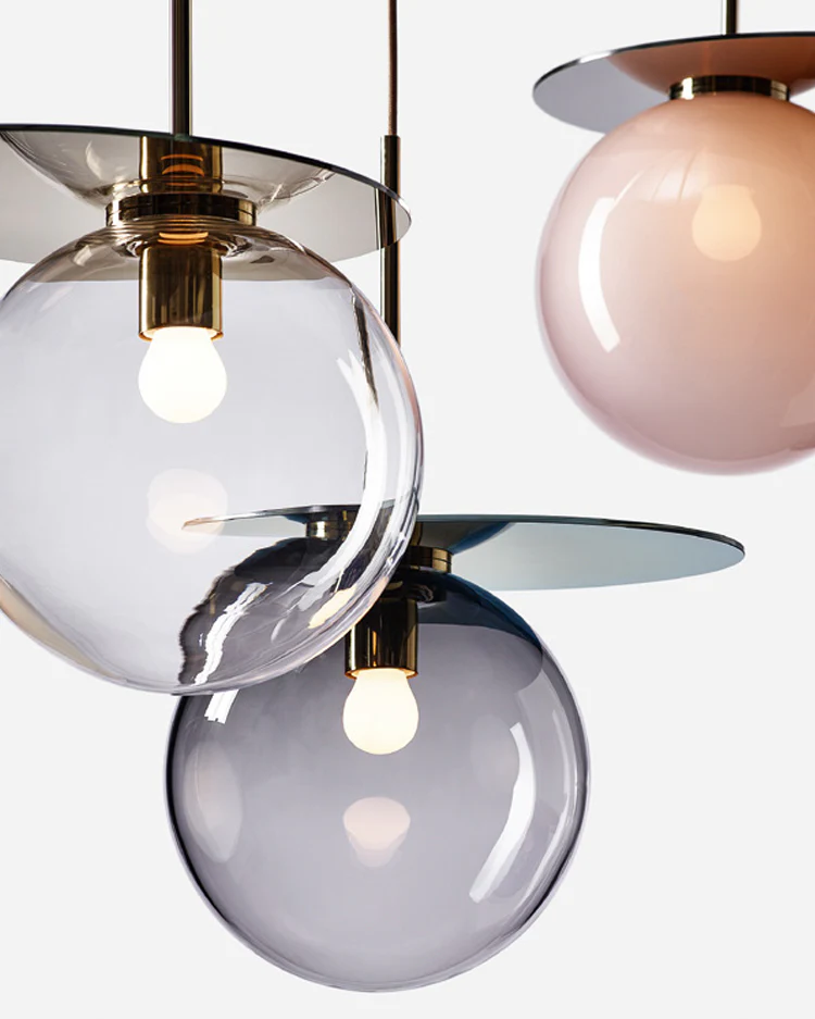 WOMO Colored Glass Globe Pendant Light-WM2573 - Image 6