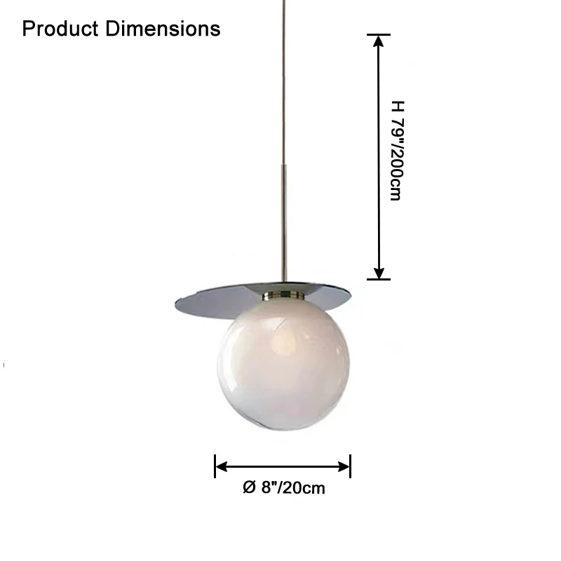 WOMO Colored Glass Globe Pendant Light-WM2573 - Image 8