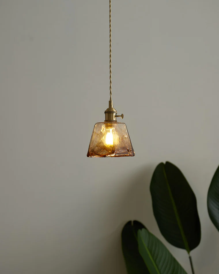 WOMO Amber Glass Small Pendant Light-WM2210 - Image 10