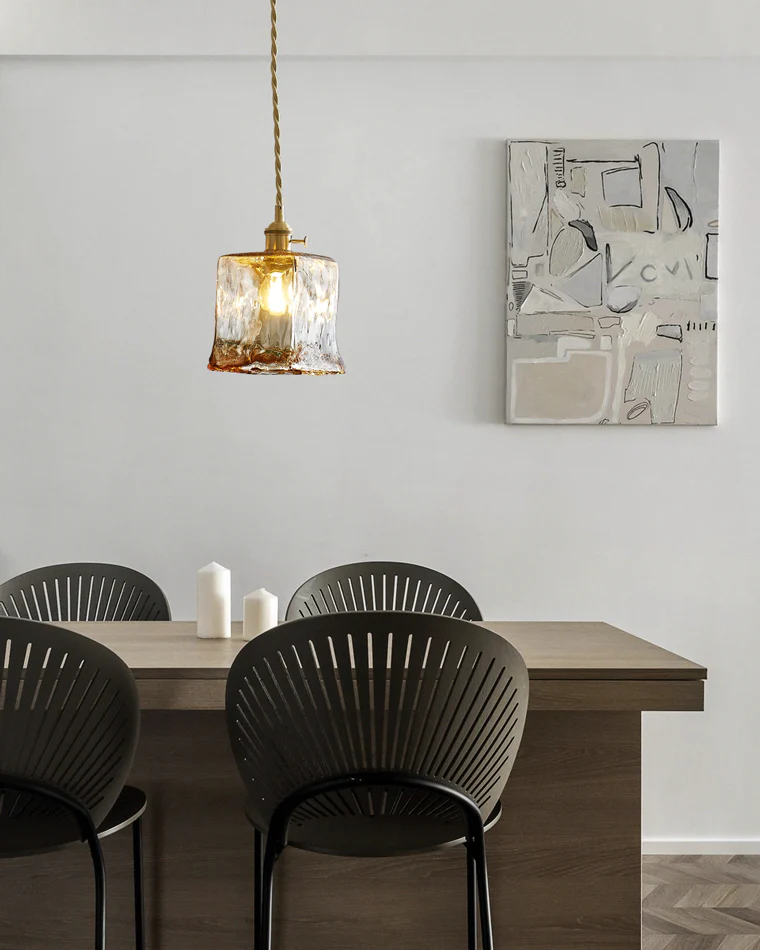 WOMO Amber Glass Small Pendant Light-WM2210 - Image 11