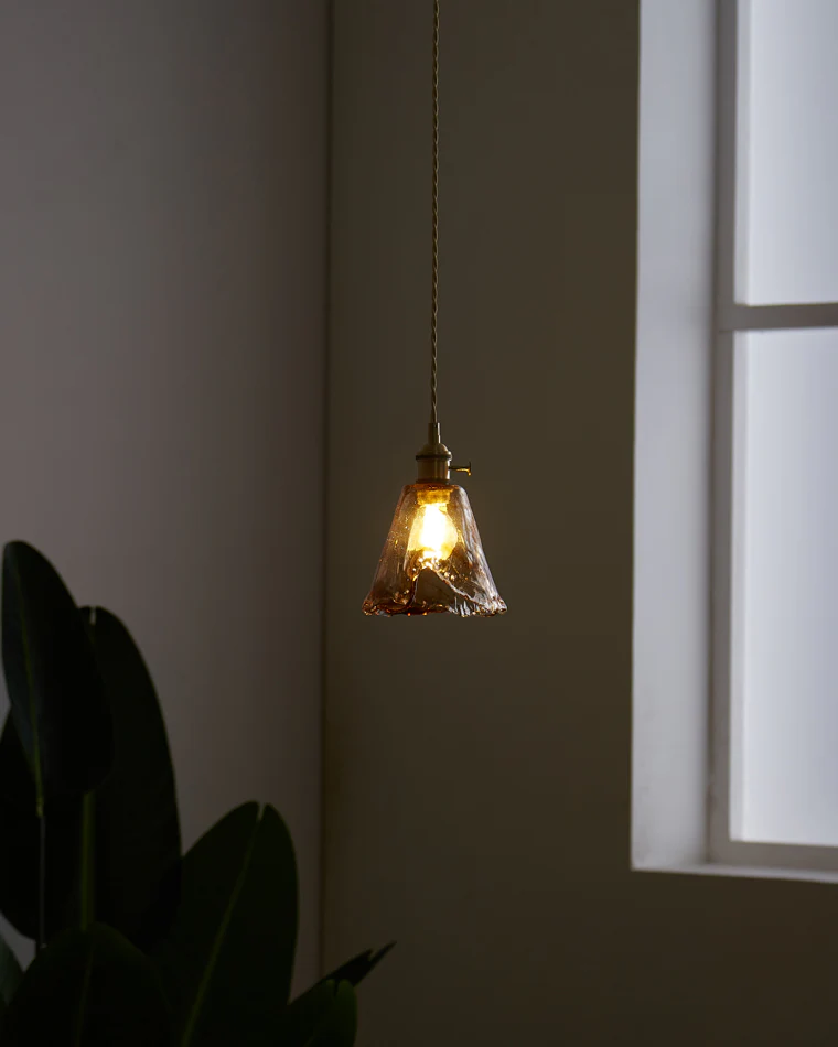 WOMO Amber Glass Small Pendant Light-WM2210 - Image 13