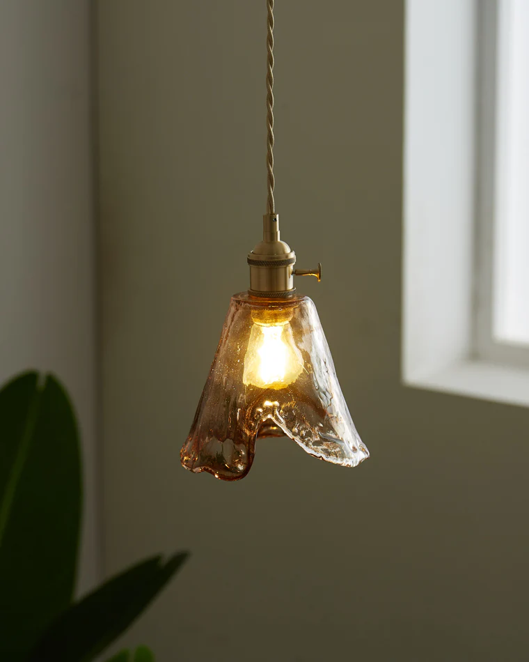 WOMO Amber Glass Small Pendant Light-WM2210 - Image 14