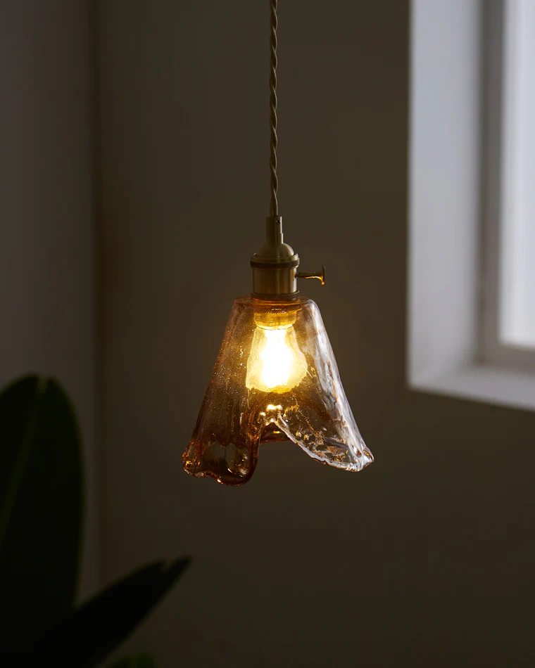 WOMO Amber Glass Small Pendant Light-WM2210 - Image 15