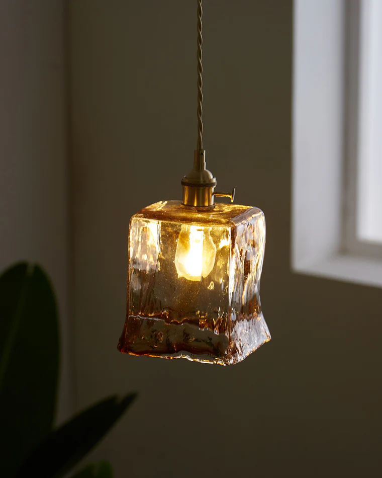 WOMO Amber Glass Small Pendant Light-WM2210 - Image 16