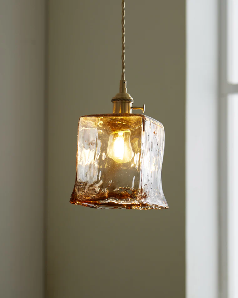 WOMO Amber Glass Small Pendant Light-WM2210 - Image 17