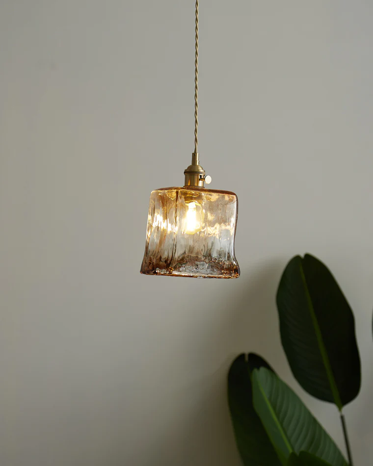 WOMO Amber Glass Small Pendant Light-WM2210 - Image 19