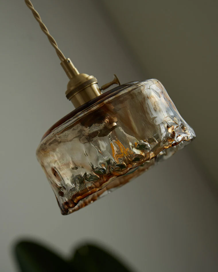 WOMO Amber Glass Small Pendant Light-WM2210 - Image 27