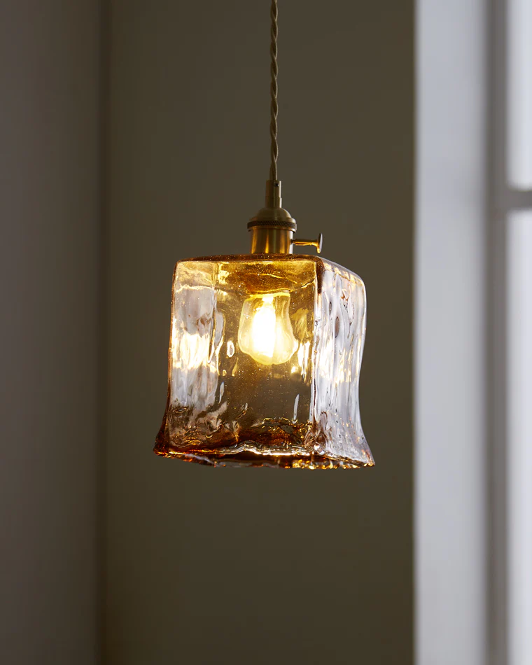 WOMO Amber Glass Small Pendant Light-WM2210 - Image 3