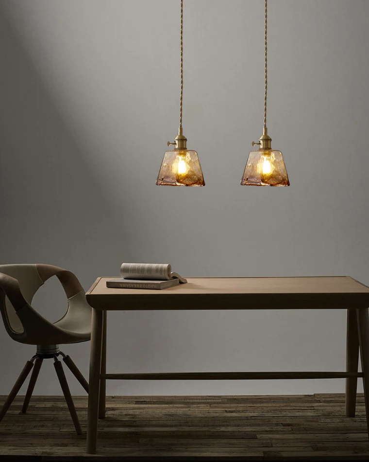 WOMO Amber Glass Small Pendant Light-WM2210 - Image 7