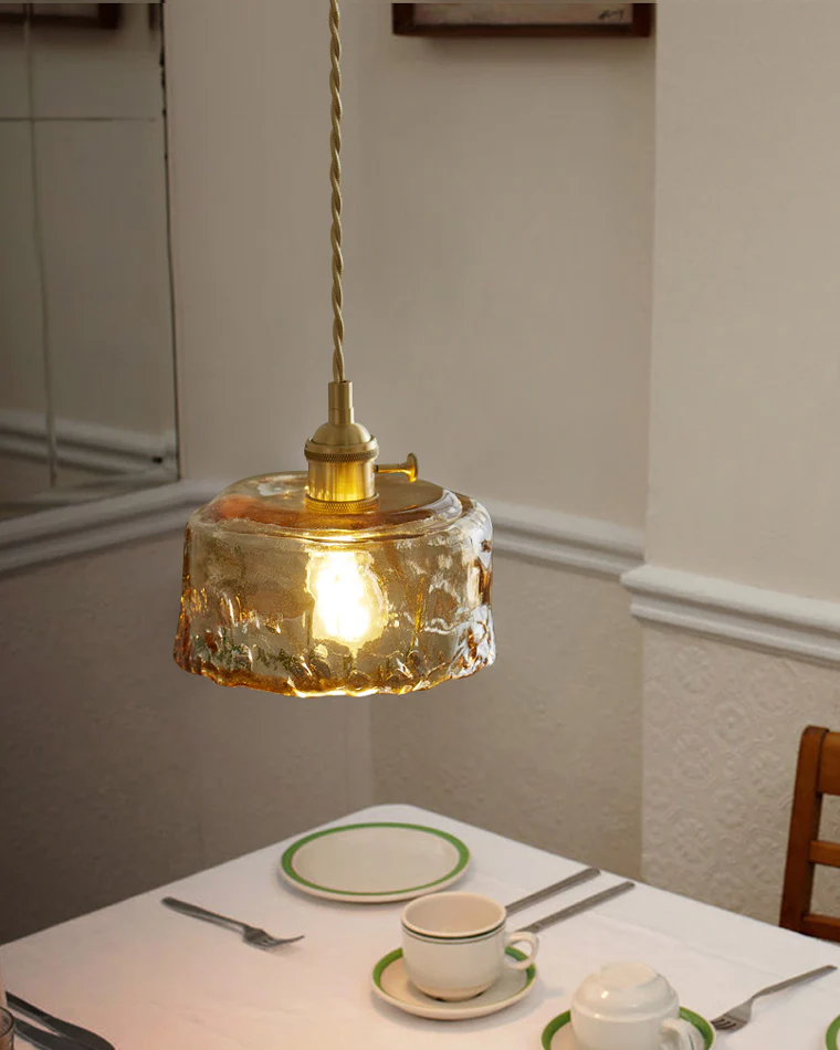 WOMO Amber Glass Small Pendant Light-WM2210 - Image 8