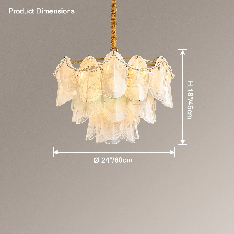 WOMO Tiered Glass Chandelier-WM2376 - Image 11