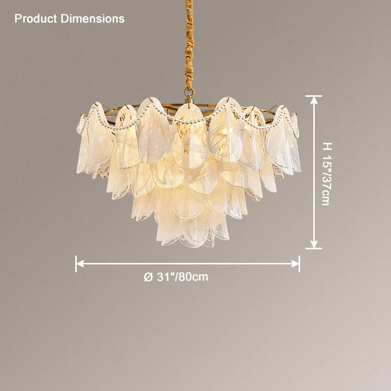 WOMO Tiered Glass Chandelier-WM2376 - Image 13