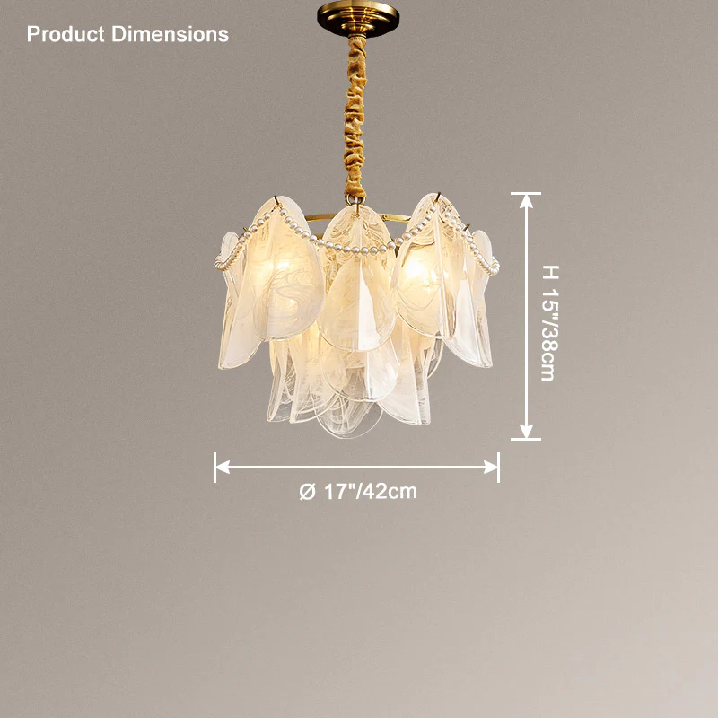 WOMO Tiered Glass Chandelier-WM2376 - Image 9