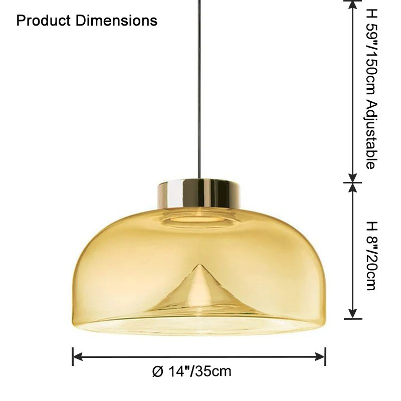 WOMO Colored Glass Round Pendant Light-WM2784 - Image 7