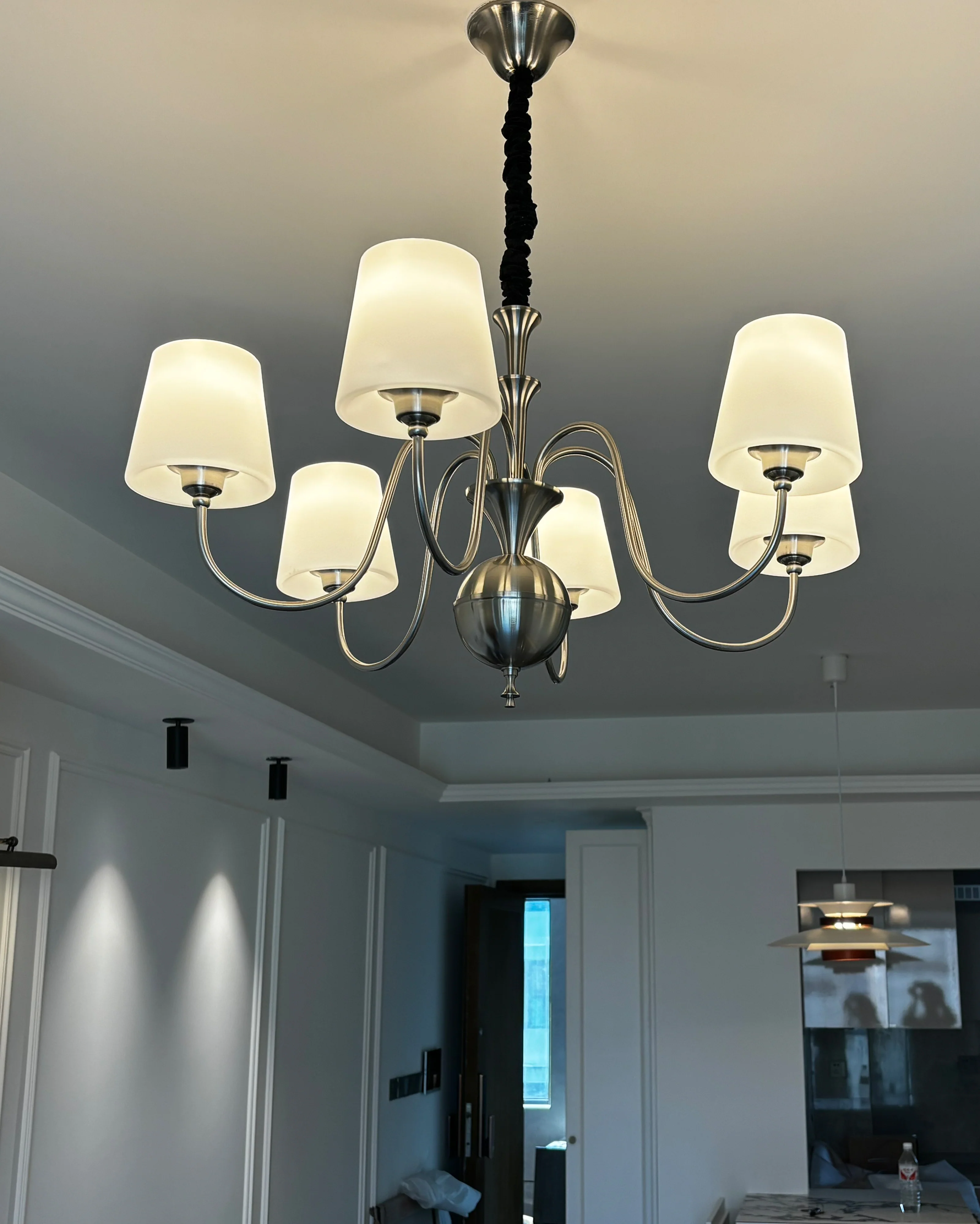 WOMO Glass Shaded Arm Chandelier-WM2946 - Image 8