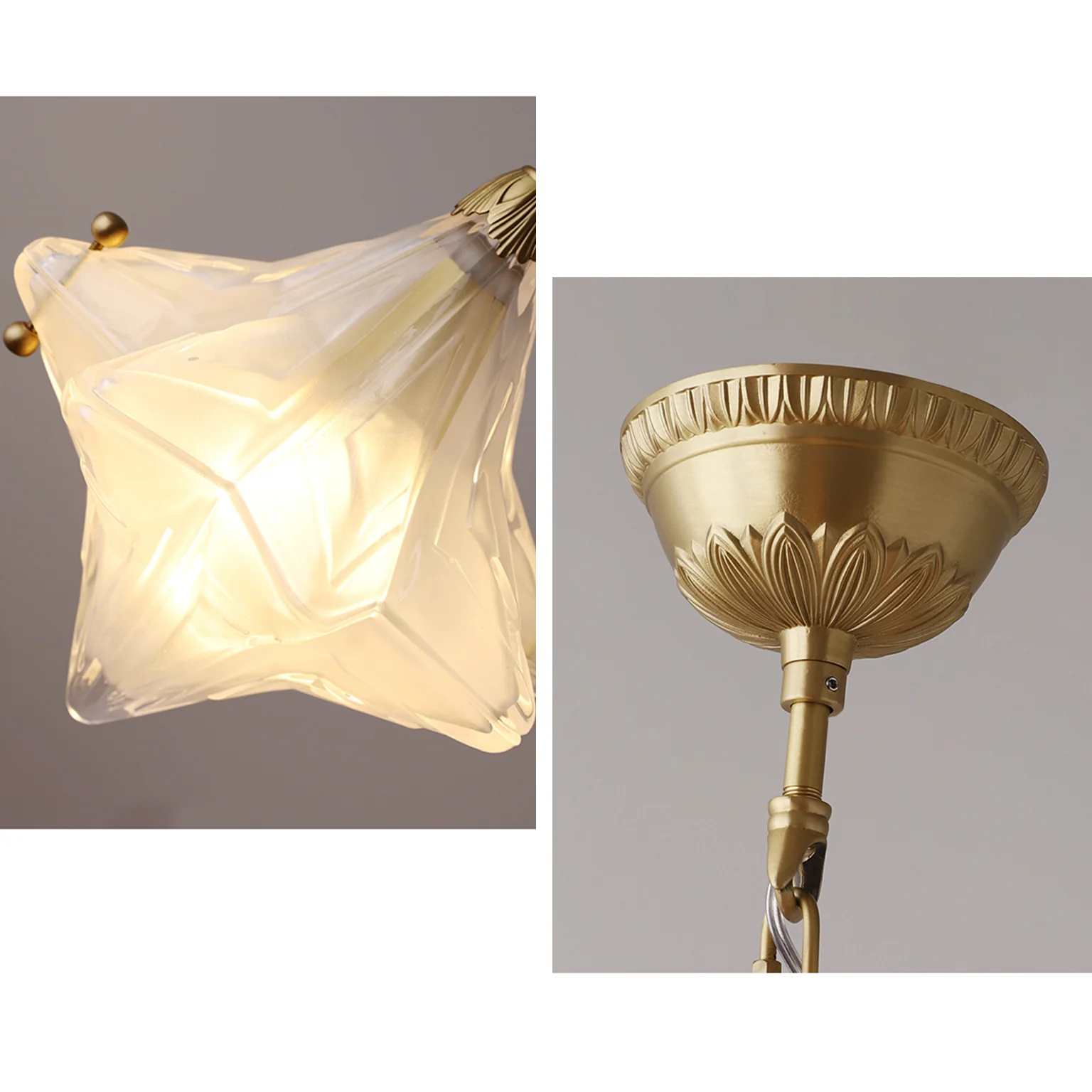 WOMO Glass Star Pendant Light-WM3064 - Image 6