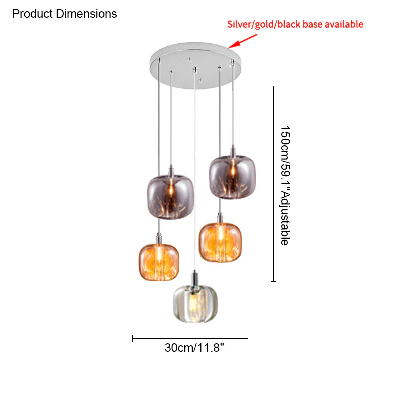 WOMO Waterfall Glass Pendant Chandelier-WM2111b - Image 19