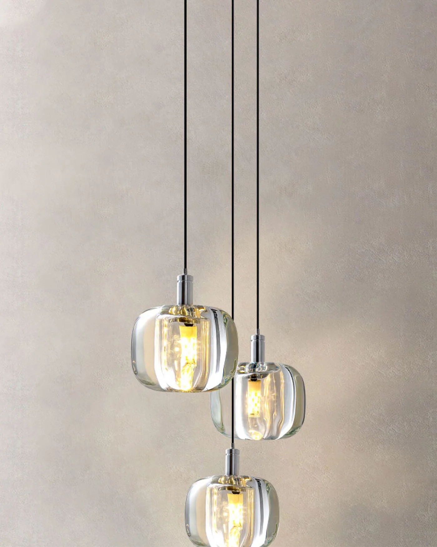 WOMO Waterfall Glass Pendant Chandelier-WM2111b - Image 6