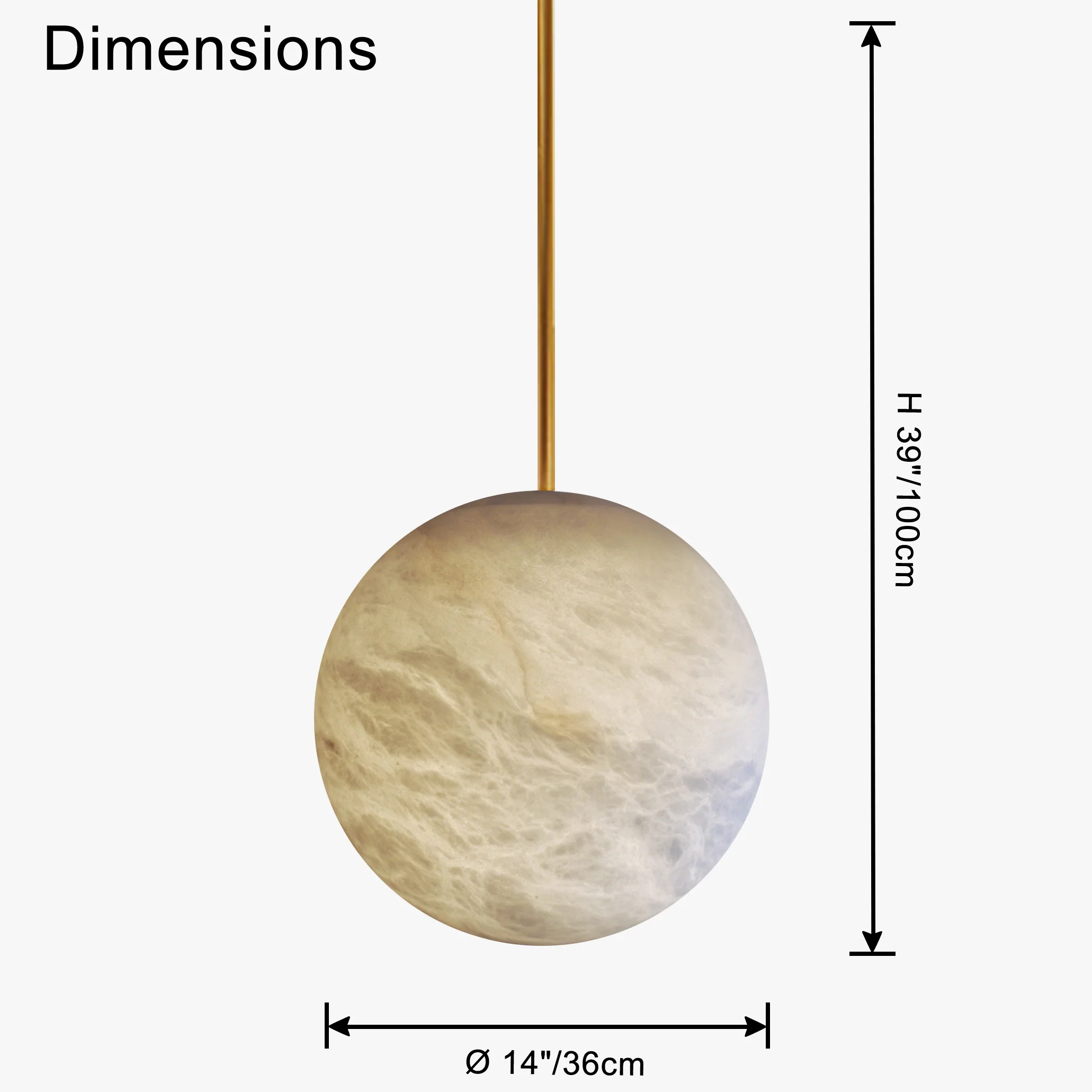 WOMO Globe Alabaster Pendant Light-WM2869 - Image 15