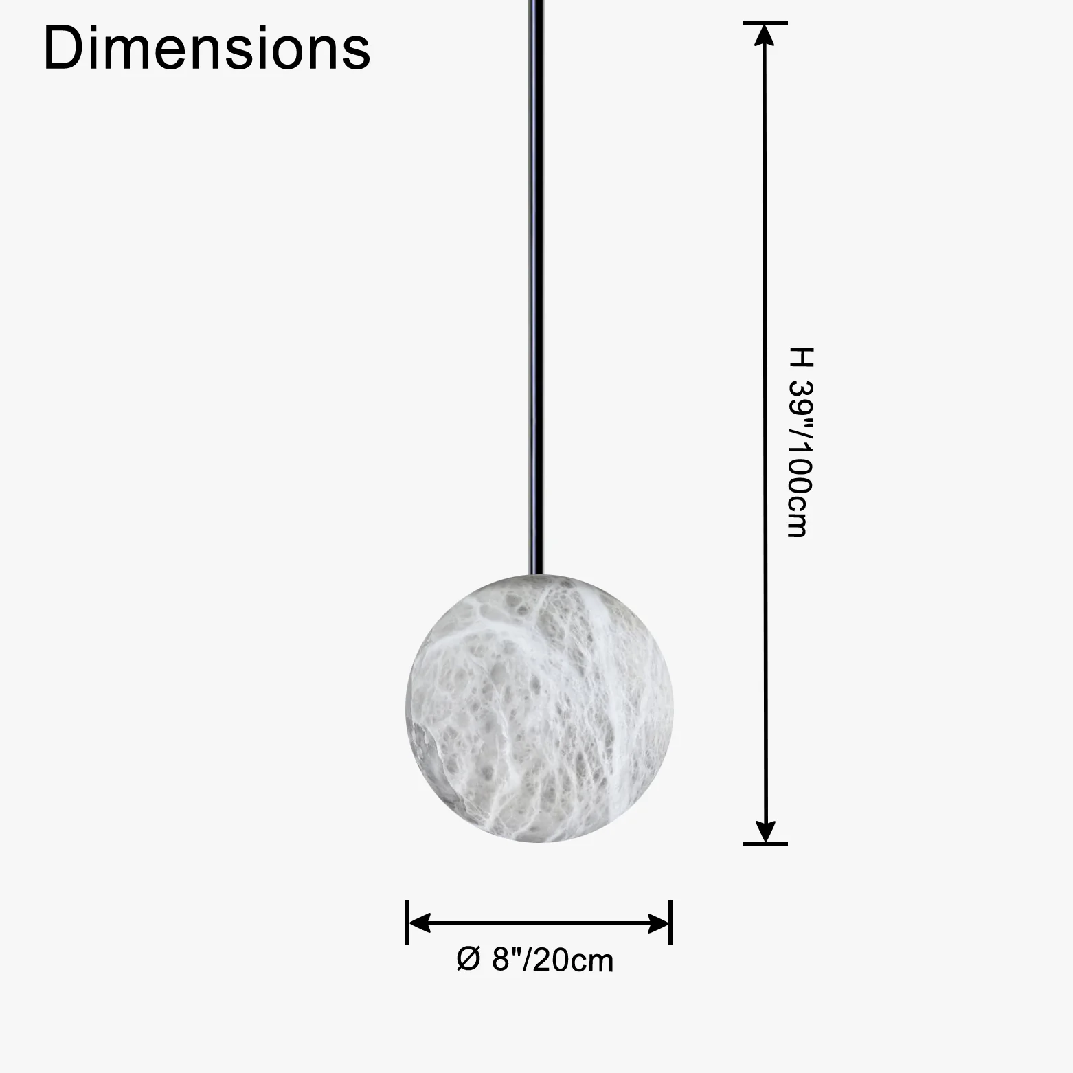 WOMO Globe Alabaster Pendant Light-WM2869 - Image 19