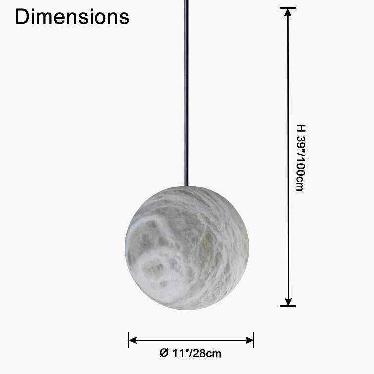 WOMO Globe Alabaster Pendant Light-WM2869 - Image 21