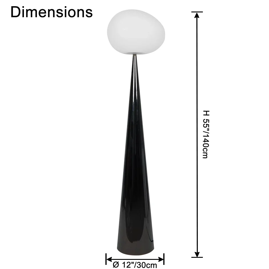 WOMO Globe Black Floor Lamp-WM7086 - Image 8