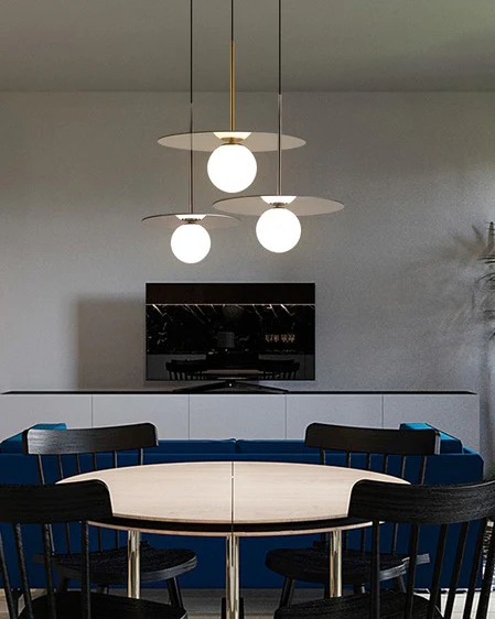 WOMO Globe Disc Pendant Light-WM2579 - Image 9