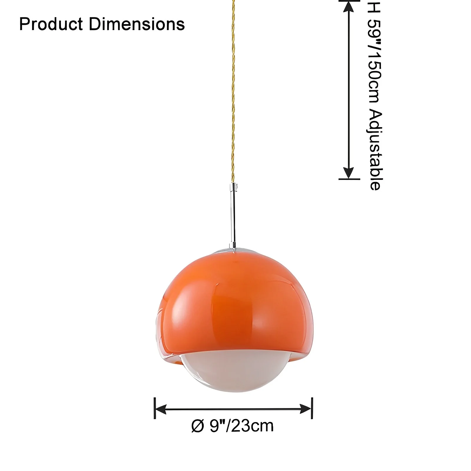 WOMO Globe Glass Pendant Light-WM2658 - Image 11