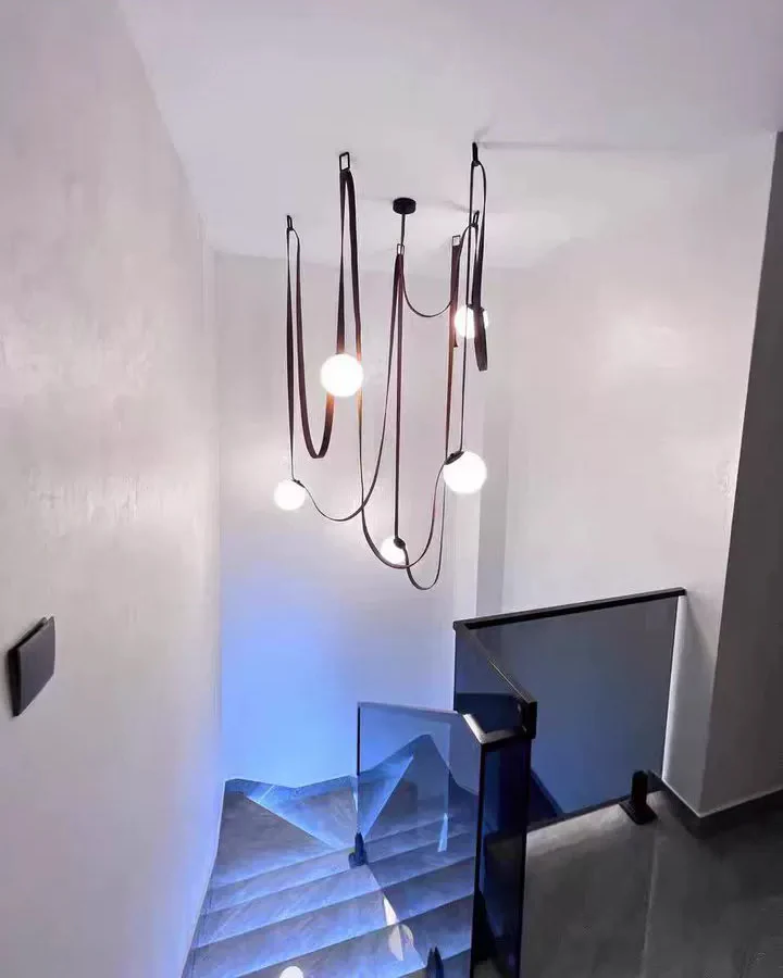 WOMO Globe Leather Pendant Light-WM2311 - Image 16
