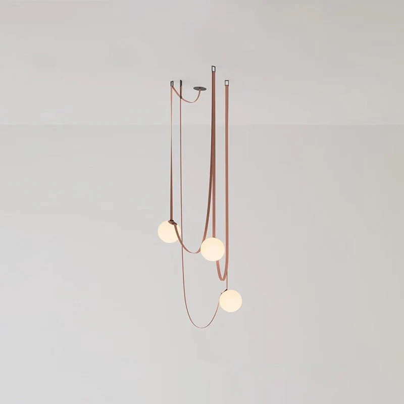 WOMO Globe Leather Pendant Light-WM2311 - Image 31