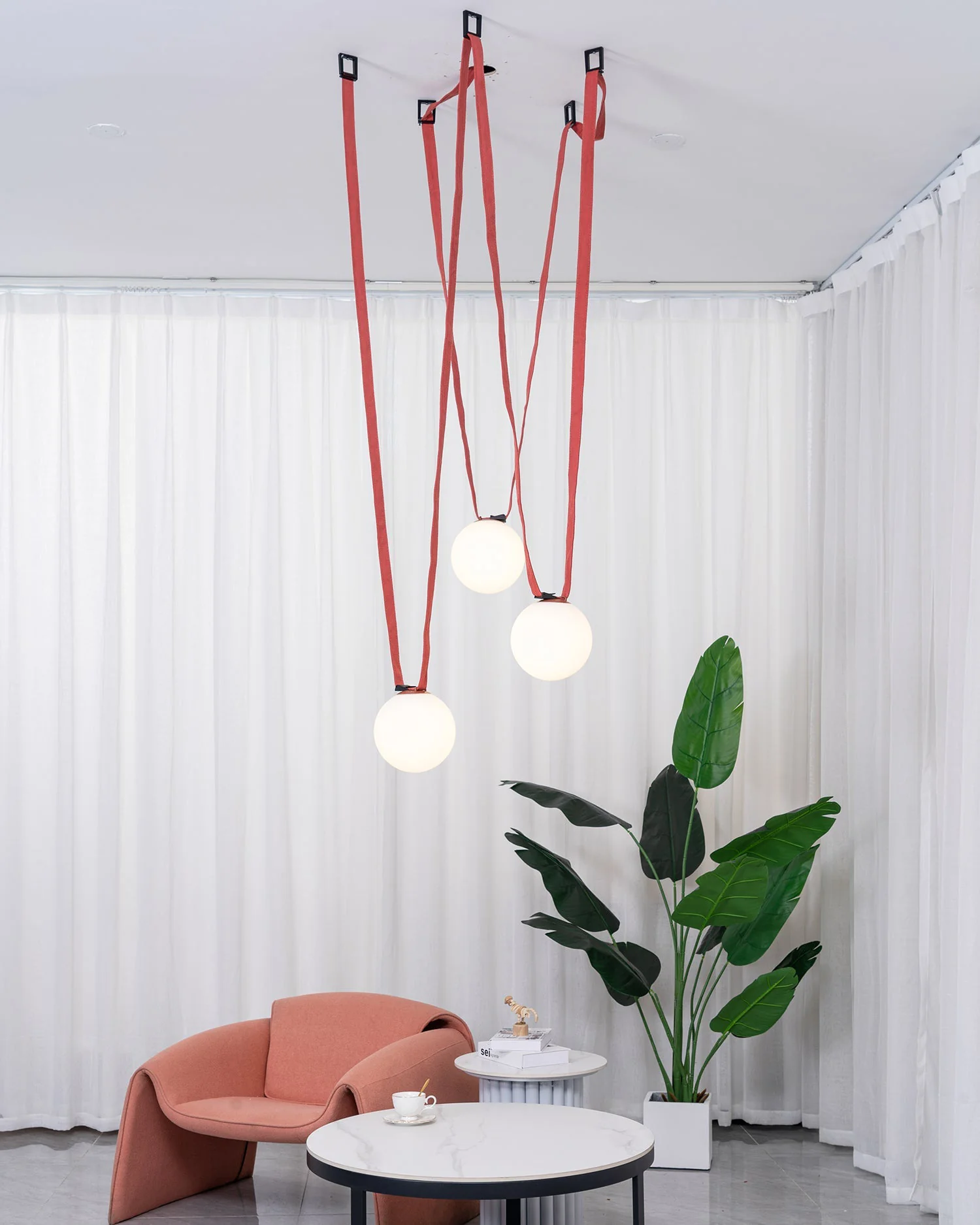 WOMO Globe Leather Pendant Light-WM2311 - Image 9