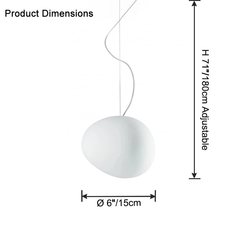 WOMO Egg Asymmetrical Globe Pendant Light-WM2497 - Image 19