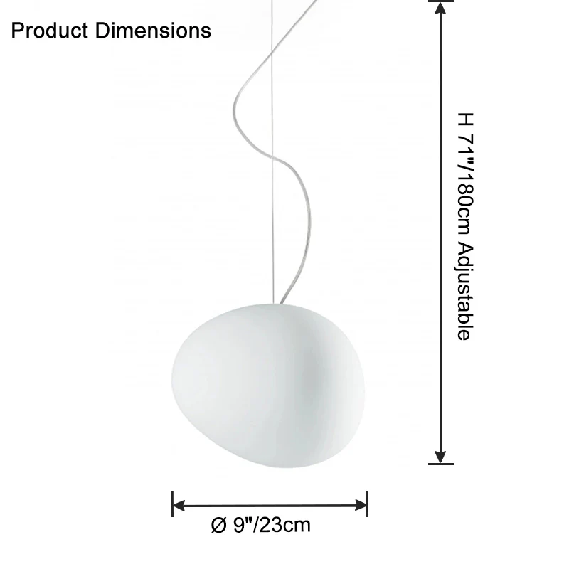 WOMO Egg Asymmetrical Globe Pendant Light-WM2497 - Image 21