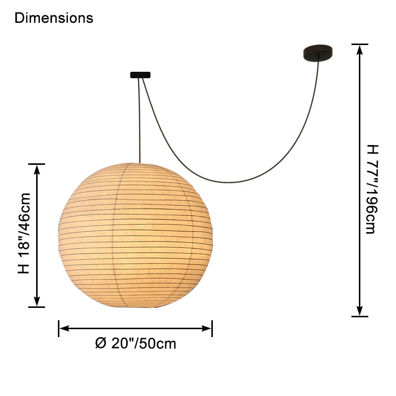 WOMO Globe Silk Pendant Light-WM2965 - Image 15