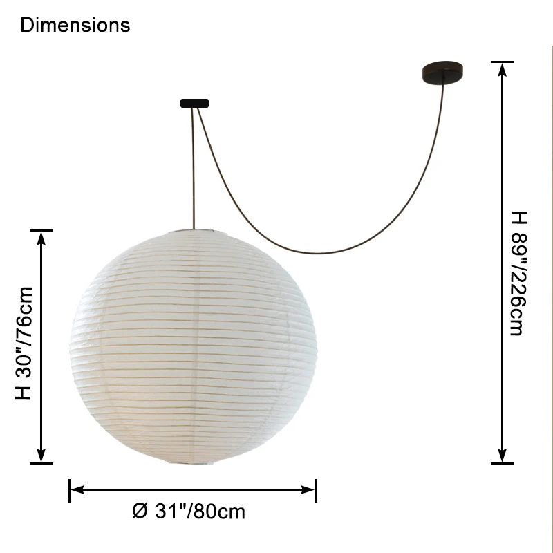WOMO Globe Silk Pendant Light-WM2965 - Image 19