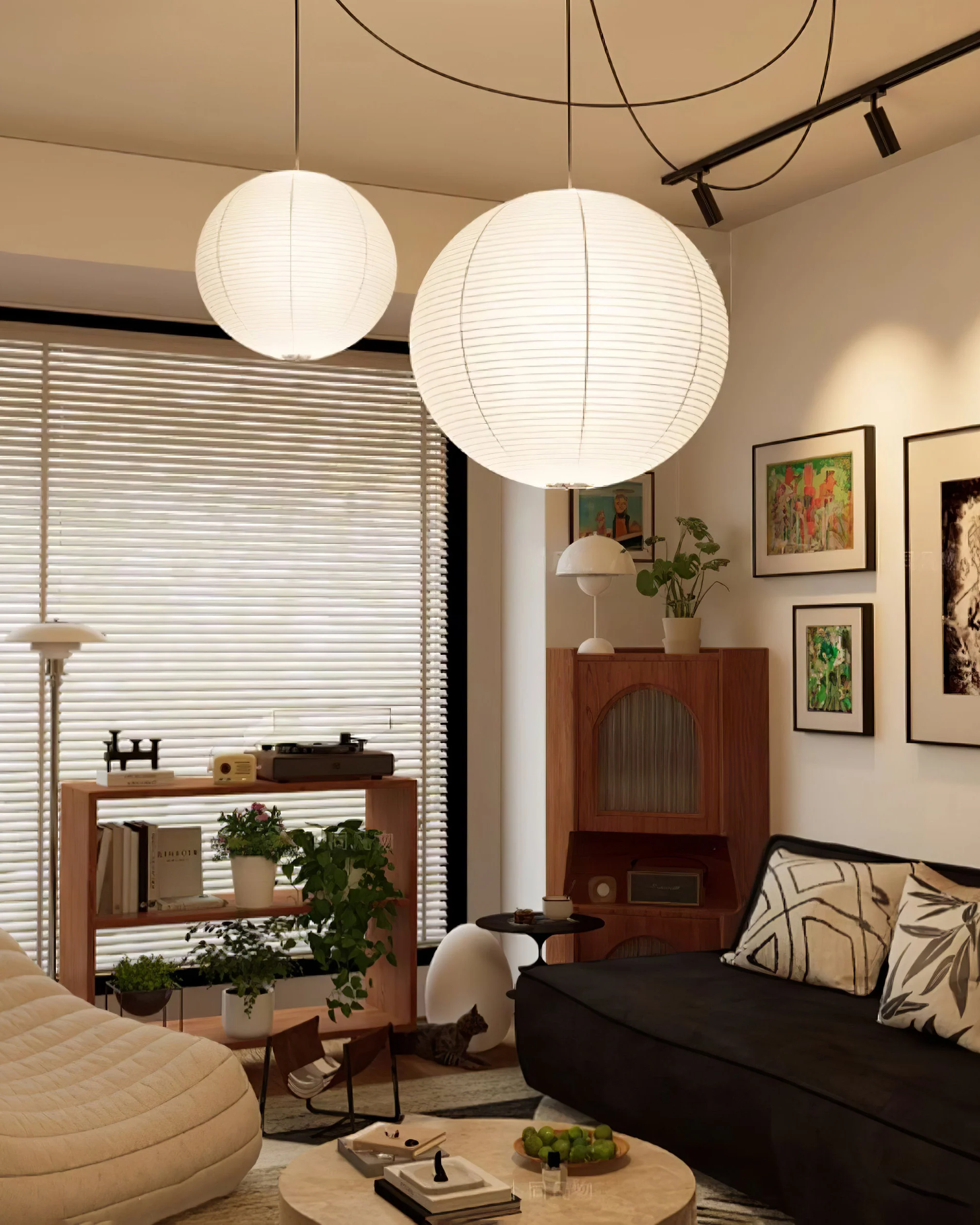 WOMO Globe Silk Pendant Light-WM2965 - Image 5