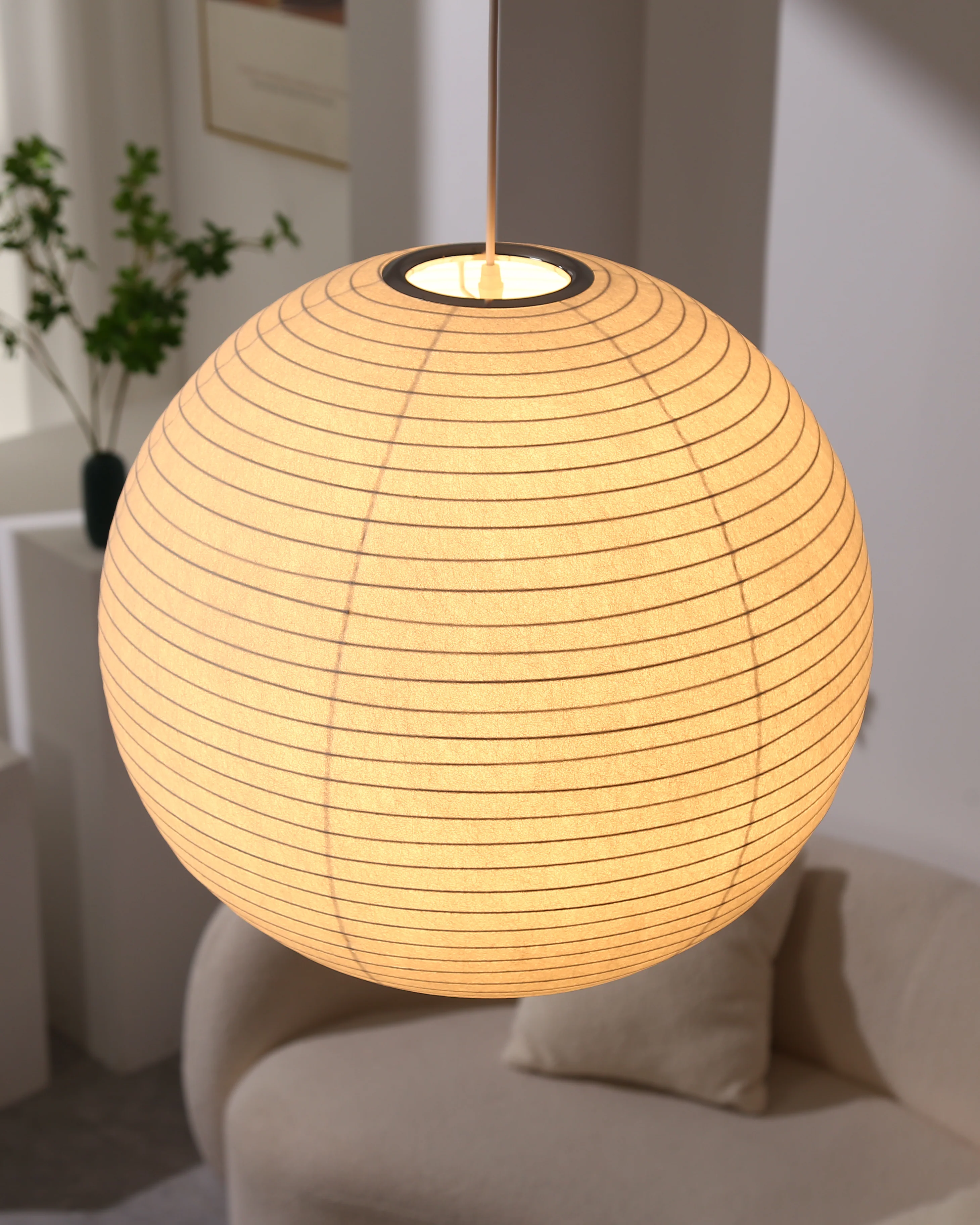WOMO Globe Silk Pendant Light-WM2965 - Image 9