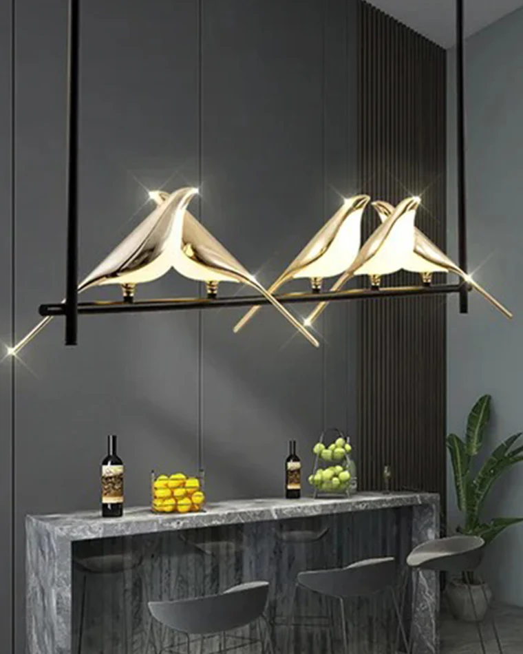 WOMO Gold Bird Linear Chandelier-WM2512b - Image 2
