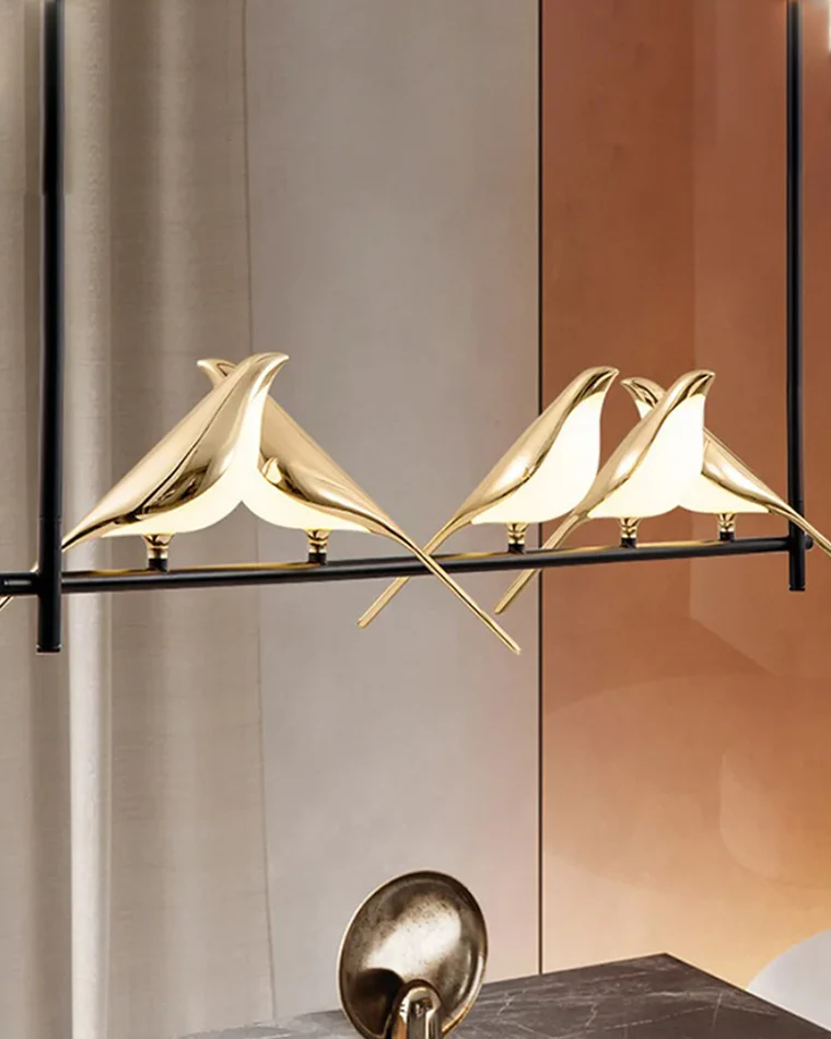 WOMO Gold Bird Round Chandelier-WM2512d - Image 6