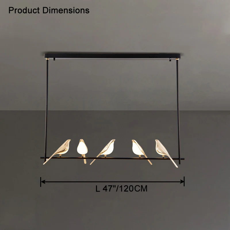 WOMO Gold Bird Linear Chandelier-WM2512b - Image 8