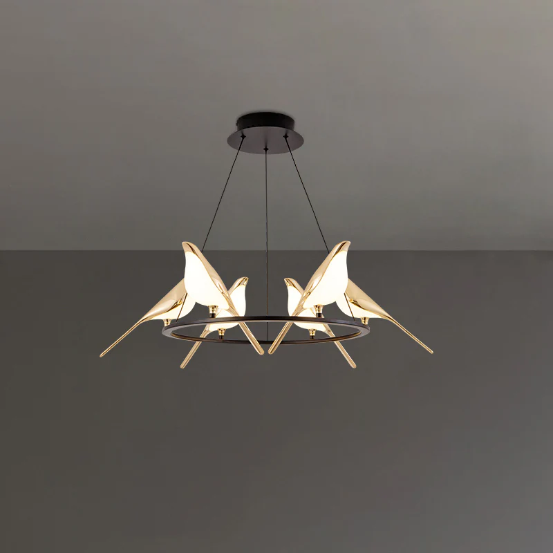 WOMO Gold Bird Round Chandelier-WM2512d - Image 11