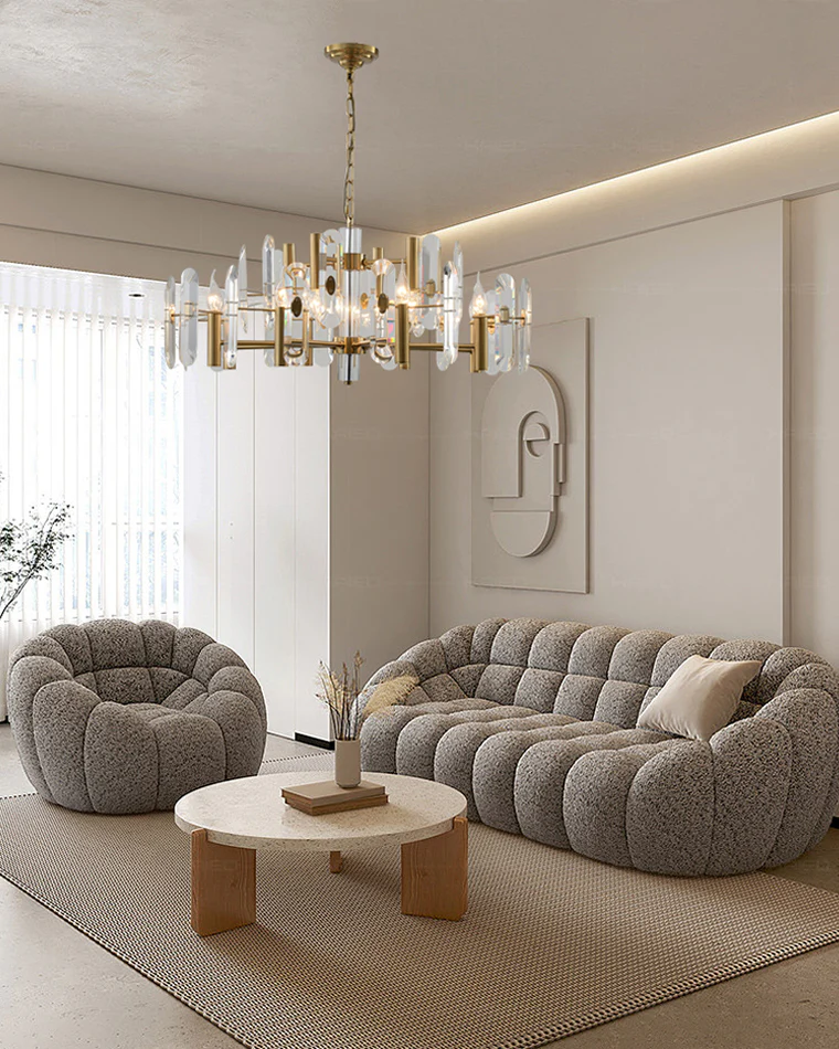 WOMO Gold Candle Crystal Chandelier-WM2518 - Image 3